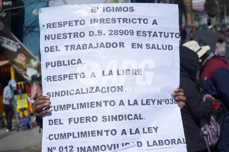 PROTESTA TRABAJADORES EN SALUD