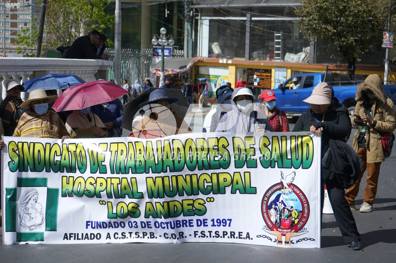 PROTESTA TRABAJADORES EN SALUD