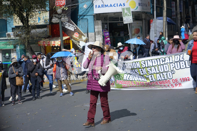 PROTESTA TRABAJADORES EN SALUD